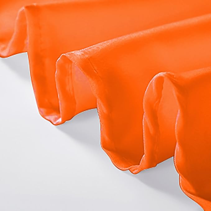 120 inch Round Tablecloth Washable Polyester Table Cloth Decorative Table Cover for Wedding Party Dining Banquet（120 inch,Orange）