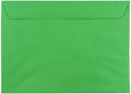 JAM PAPER 9 x 12 Booklet Colored Envelopes - Green Recycled - 100/Pack