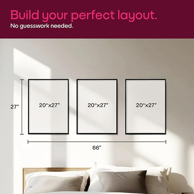 Mixtiles Official - Custom Photo Tiles - Personalized Printed Photos - Magnetic Wall Frames - Adhesive Sticker, No Nails - Various Sizes and Frames - large-set-Tile - Frameless