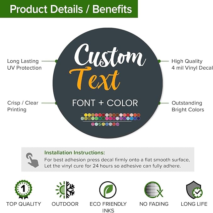 Custom Stickers for Weddings, Birthdays & Businesses - Personalized Labels with Your Logo - Waterproof, Fade and Heat Resistant - Pack of 100-1000 (Custom Text, 4 Inch)
