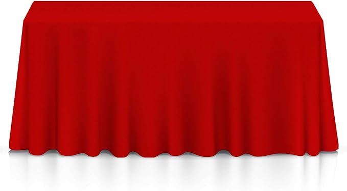 Lann's Linens - 10 Premium 90" x 156" Tablecloths for Wedding/Banquet/Restaurant - Rectangular Polyester Fabric Table Cloths - Red