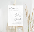Welcome Wedding Sign Personalized, Minimalist We're So Glad You're Here Wedding Sign Decorations Signage 12" X 18" (Small), 27" (Medium), 36" (Large), Plastic, Modern, Pole Mount, Weather