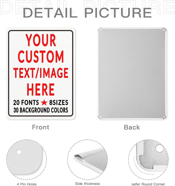 Custom Sign Personalized Custom Metal Sign, Customize For Office, Business, Workplace, Office, Home, Delivery Signs 8x12