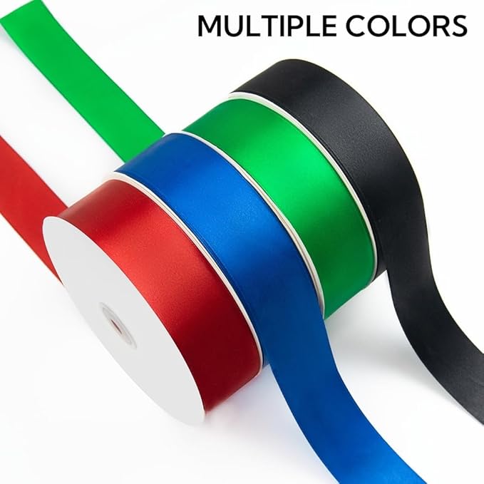 1-1/2 Inch 100 Yards Satin Ribbon Dark Blue, Solid Color Fabric Ribbon for Gift Wrapping, Wedding, Polyester Gift Ribbon for Birthday Party Decoration, Craft, Hair, Floral, Sewing