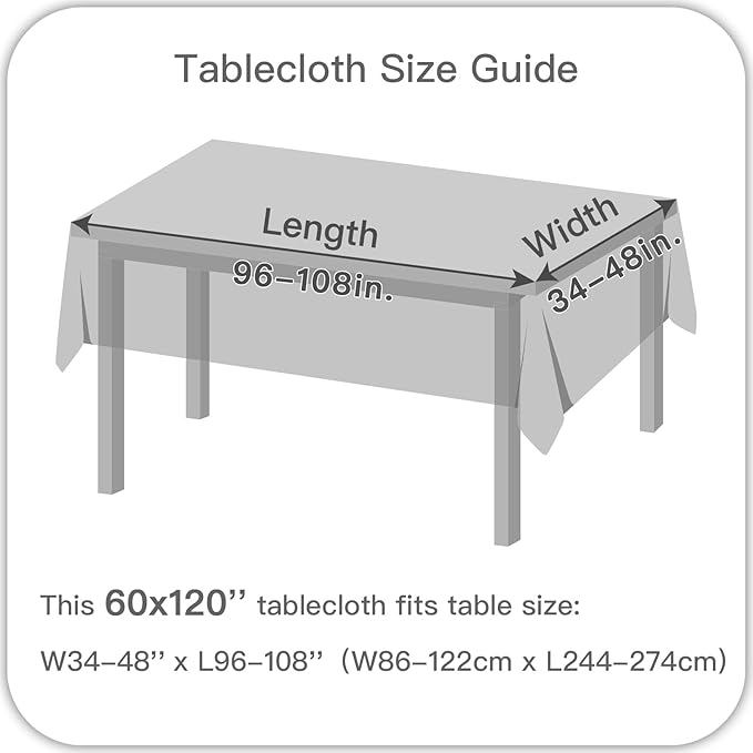 maxmill Rectangle Linen Texture Tablecloth Stain Proof Waterproof Wrinkle Free Washable Dining Table Cloth Wipeable Fabric Table Cover for Dining Room Farmhouse Tablecloths, 60 x 120 Inch, Dark Grey