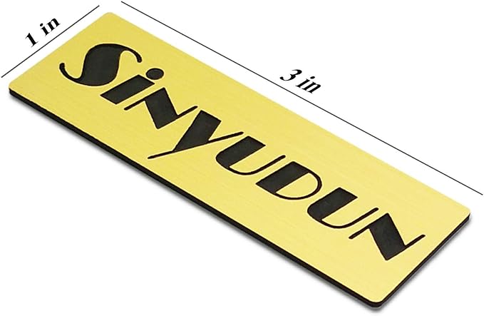 Custom Engraved Name Tag Badges for Business, Personalized Identification with Pin, Magnetic, Adhesive, or Blank Backing, 1"x3", White/Blue Text