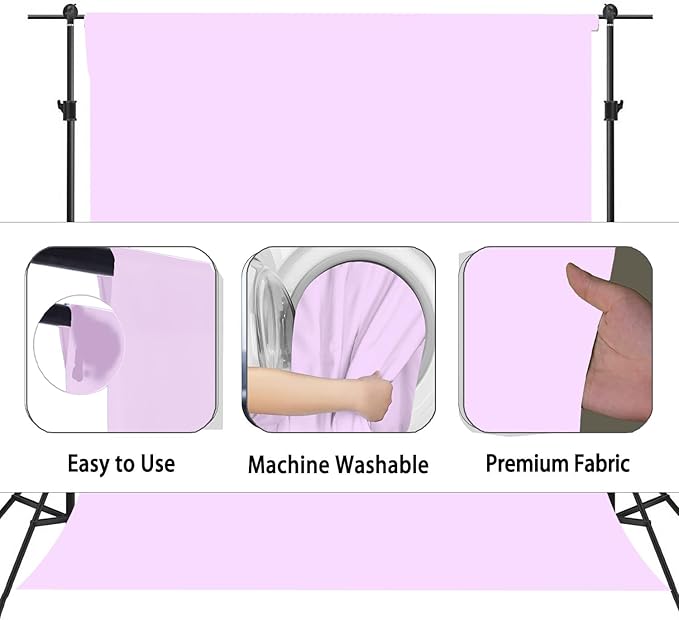 Light Purple Photography Backdrop for Photoshoot, Photo Backdrop Curtain, Perfect Light Purple Backdrops for Party Portrait Photoshoots Video Studio 10FTx20FT