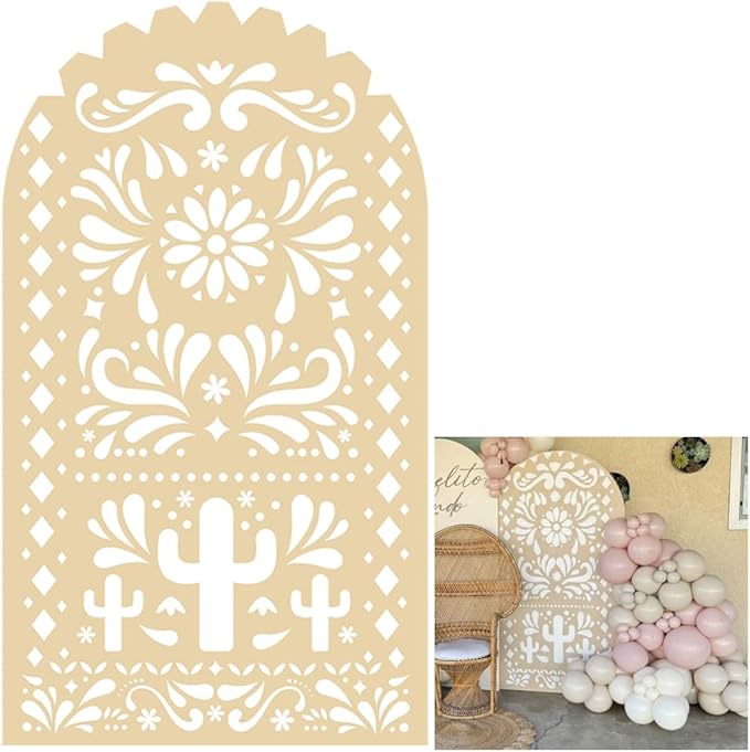 Mexico Theme Arch Stand Covers Fiesta Wedding Party Elastic Fabric Background Birthday Baptismx Baby Shower Decor Props (75x180cm(W30''H72''),G-3739)