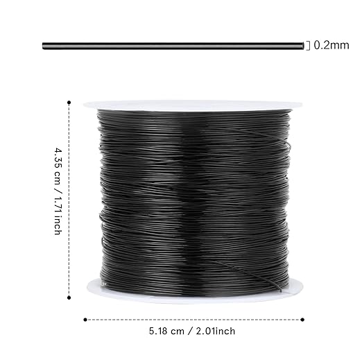 492FT Jewelry Wire 32 Gauge Tarnish-Resistant Copper Beading Wires Roll Bulk for DIY Crafts Jewelry Making, Black Wire