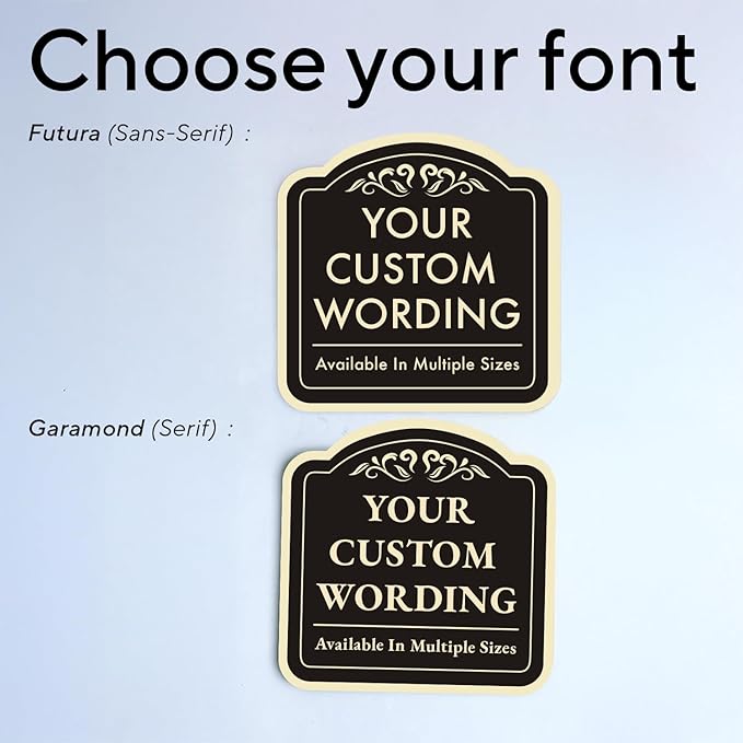 Custom Decorative Outdoor Metal Sign - Personalized Aluminum - Waterproof Driveway Sign, Black Charcoal 8x8 In