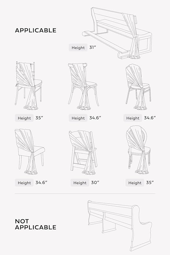 Ling's moment Wedding Chair Sashes Cover Aisle Decorations Draping Fabric Wrinkle-Free with Tie 16 Pcs Burgundy Pink Blush for Party Ceremony Reception Floral Arrangement Banquet Outdoor Decor