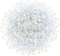 Hilitchi Glass Stones Rock Crystals Gemstones for Event Weddings Birthday Decoration Vase Fillers Table Scatter Party Table Decoration (White Rainbow Moonstone Aprox 1lb/455g/Bag)