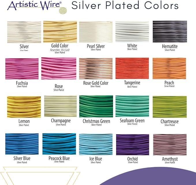 Artistic Wire, 24 Gauge Tarnish Resistant Colored Copper Craft Wire, Green, 20 yd