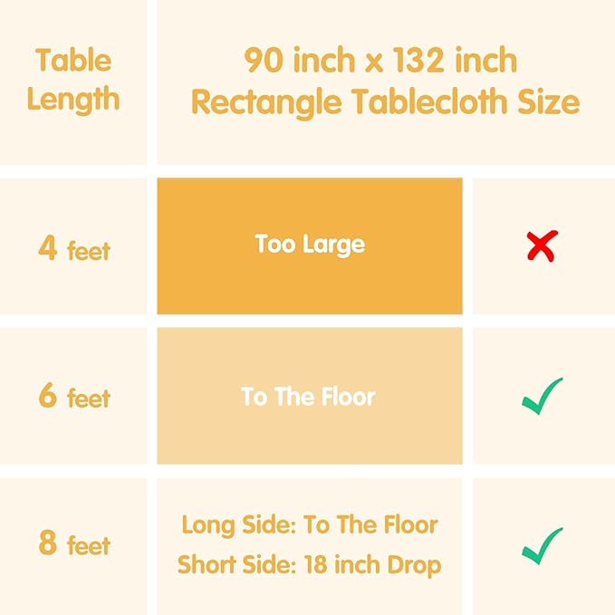 BRILLMAX 4 Pack Ivory Tablecloths for 6 Foot Rectangle Tables 90 x 132 Inch - 6ft Rectangular Bulk Linen Polyester Fabric Washable Cloth Cover for Wedding Reception Banquet Birthday Party