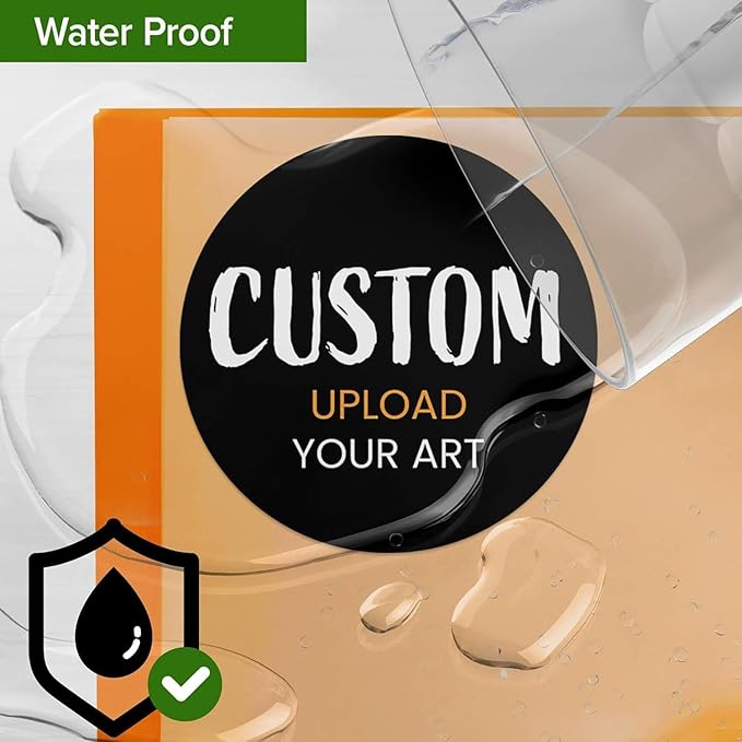 Custom Stickers for Weddings, Birthdays & Businesses - Personalized Labels with Your Logo - Waterproof, Fade and Heat Resistant - Pack of 100-1000 (Custom Text, 1.5 Inch)