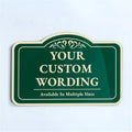 Customizable Outdoor Metal Sign - Personalized Aluminum - Driveway & Waterproof - Design No. 1 Forest Green 30x24 In
