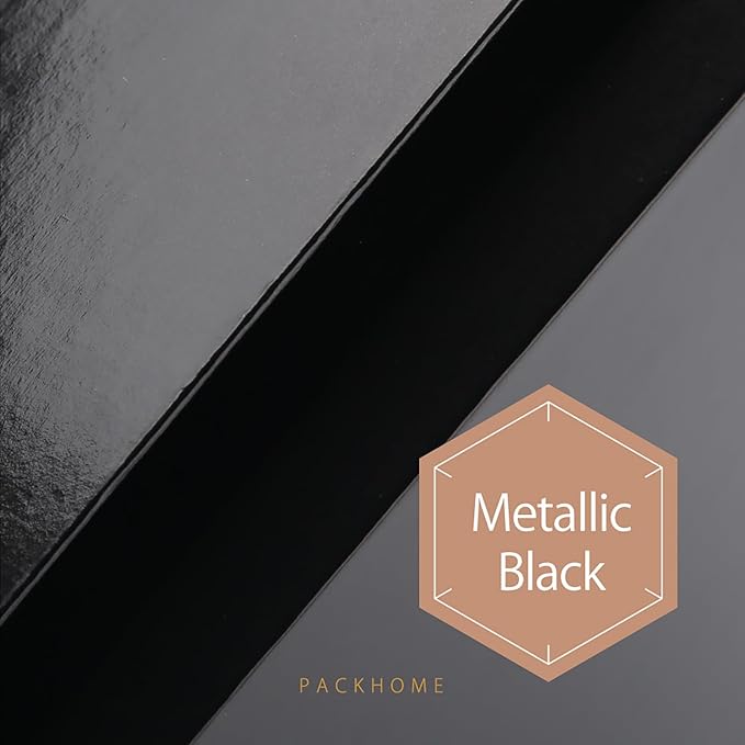 PACKHOME Gift Box 11.5x8x2.5 Inches, Sturdy Shirt Box with Magnetic Lid for Multiple Occasions (Glossy Black)