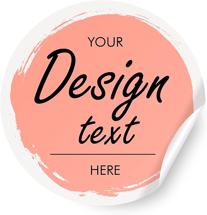 Custom Stickers Personalized Labels - Customized Stickers with Any Design Image Logo Text,Custom Thank You Label Stickers,Custom Stickers for Business Logo,100 Labels (Circle,2"x2")
