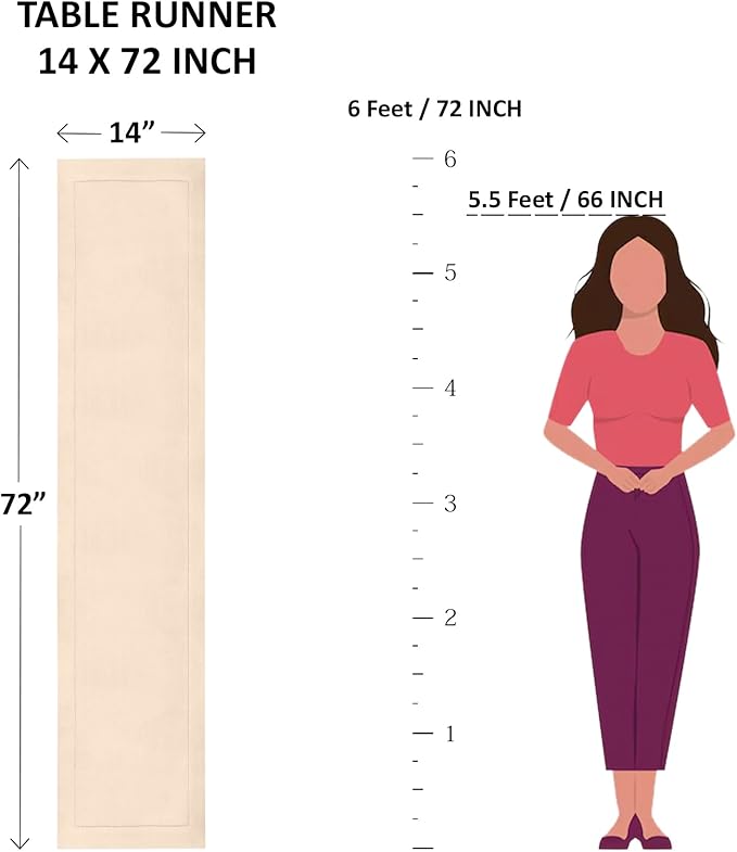 Solino Home Linen Avocado Green Table Runner 72 Inches Long - 100% Pure Linen Hemstitch Table Runner 14 x 72 Inch for Dresser, Dining, Fall, Autumn, Halloween, Thanksgiving - Classic Hemstitch