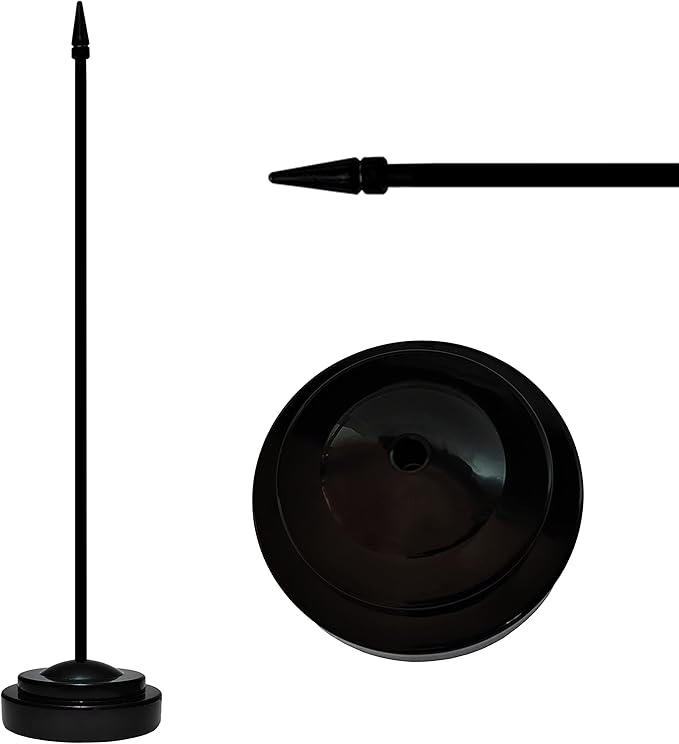 12 Pack Haiti Desk Flags Set, Haitian Small Mini Table Office Flags With 12" Solid Black Pole, Black Base and Spear Top, Miniature Desktop Flag, Home Decoration, Office Decoration, Festival