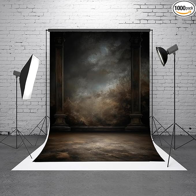 3x5ftDark Vintage Photography Backdrops Portrait Photo Backdrop Wedding Bridal Show Birthday Background for Studio Props