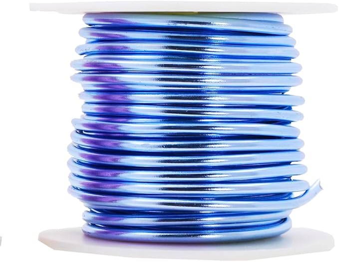 Mandala Crafts 8 Gauge Anodized Aluminum Craft Wire for Jewelry Making - 128 FT Colored Flexible Pastel Wire - Bendable for Bonsai Armature Crafting Sculpting