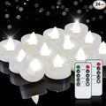 Homemory 24pcs Flameless LED Tea Lights with Remote & Timer, 400+Hours Realistic Flickering Battery Candles for Seasonal, Tabletop, and Centerpieces Decor