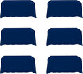 BRILLMAX 6 Pack Navy Blue Tablecloths for 6 Foot Rectangle Tables 90 x 132 Inch - 6ft Rectangular Bulk Linen Polyester Fabric Washable Cloth Cover for Wedding Reception Banquet Birthday Party