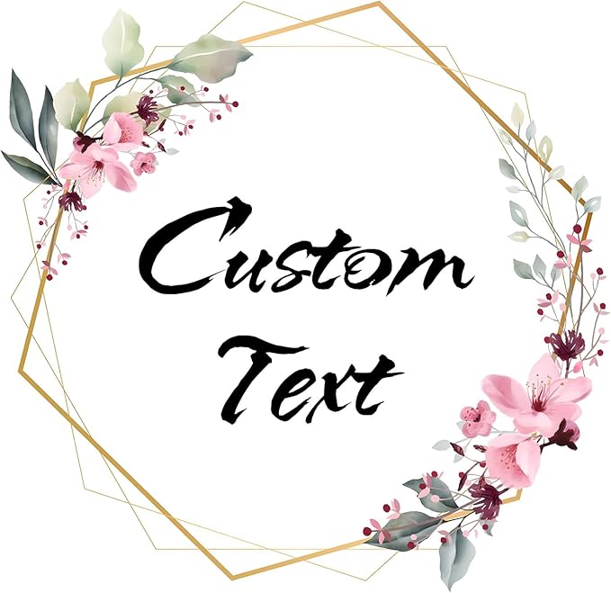 Custom Stickers for Weddings, Birthdays & Businesses - Personalized Labels with Your Logo - Waterproof, Fade and Heat Resistant - Pack of 100-1000 (Wreath K, 1.5 Inch)