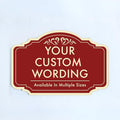 Custom Decorative Outdoor Metal Sign - Personalized Aluminum Driveway Sign, Waterproof, Made in USA - Design 2 Red Brick 14x10 In