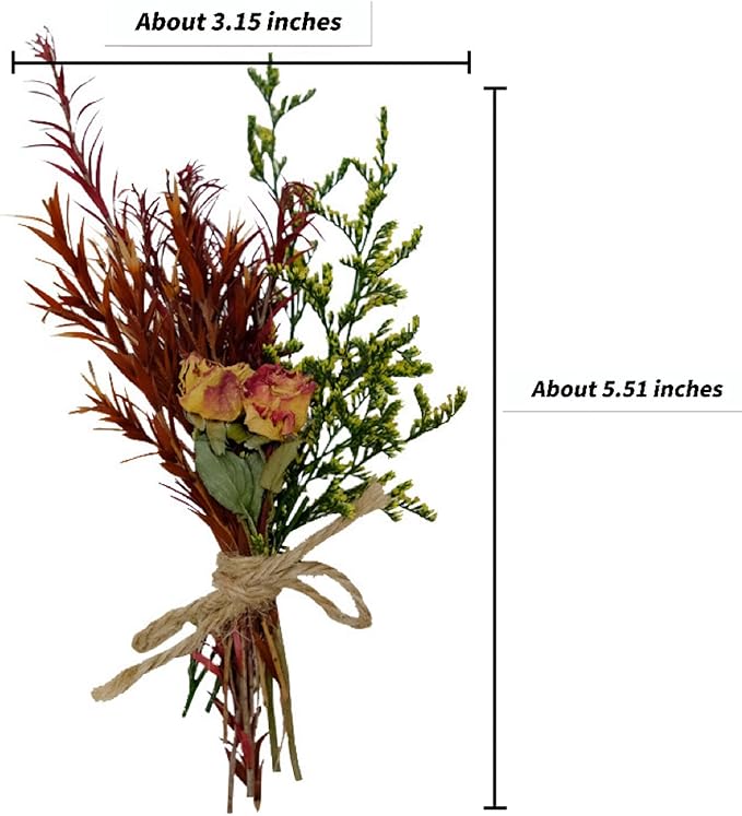 CROISSANT Mini Dried Flower Bouquet 24PCS, Mixed Natural Mini Dried Flowers Bundles,Dried Flower Mixed Bouquet Suitable for Handmade DIY Greeting Card Decoration,Multi-Purpose Craft Flowers