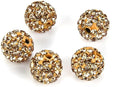100pcs Adabele Grade A Suncatcher Crystal Rhinestone Pave Loose Beads 10mm Crystal Golden Shadow Polymer Clay Disco Ball Spacers Compatible with Shamballa All Craft Jewelry Making DB10-28