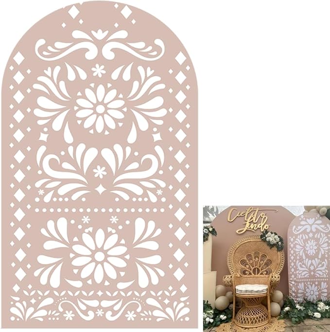Mexico Theme Arch Stand Covers Fiesta Wedding Party Elastic Fabric Background Birthday Baptismx Baby Shower Decor Props (90x180cm(W35''H72''),G-3738)