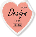 Custom Stickers Personalized Labels - Customized Stickers with Any Design Image Logo Text,Custom Thank You Label Stickers,Custom Stickers for Business Logo,100 Labels (Heart,2.5"x2.5")