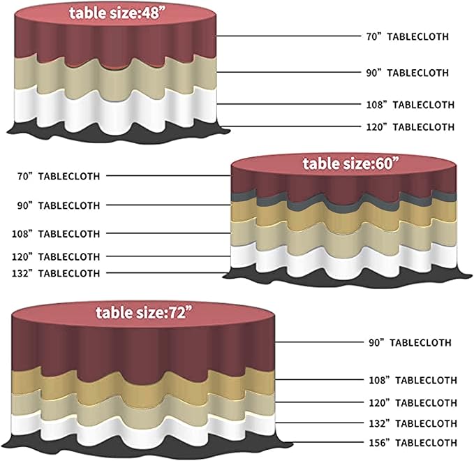 fani 12 Pack 120 Inch Black Satin Tablecloth - Premium Bright Silky Round Tablecloth Overlay Smooth Fabric Table Cover, Table Decoration for Wedding Party Banquet Events Restaurant Kitchen Dining