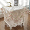 vctops Damask Lace Patchwork Tablecloth Luxury Square Small Table Cover Elegant Floral Embroidered Lace Table Cloth for Party Kitchen Dinning Picnic Decoration (Type O,22"x22")
