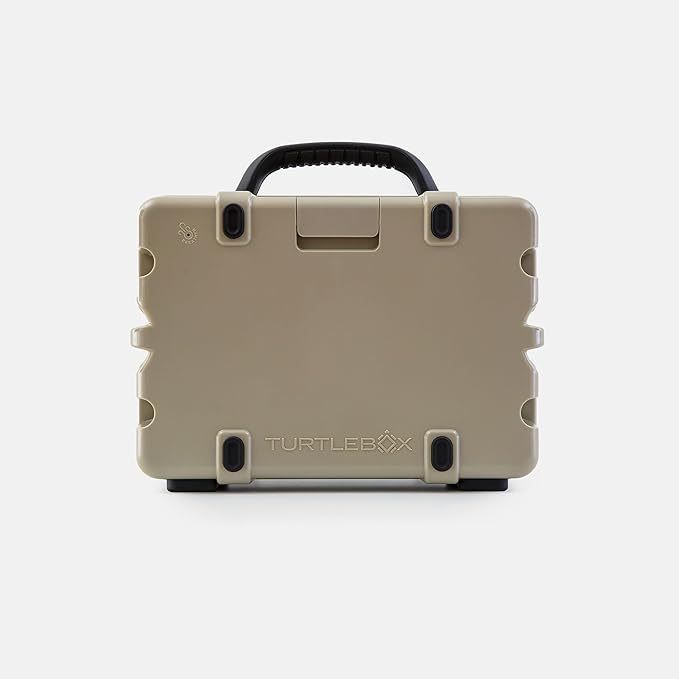 Turtlebox Original Gen 3: Portable Outdoor Bluetooth Speaker – Ultra-Loud (120dB), Waterproof (IP67), Rugged, Impact-Resistant, 3-Day Battery | Party Mode: Unlimited Pairing Stereo, Tan/Blaze Orange