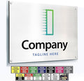 Custom Outdoor Metal Sign, Personalized Aluminum Safety and Business Sign, Waterproof White Aluminum (Logo, 24x18 In)