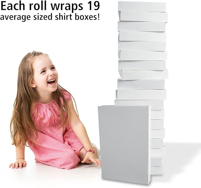 Current Crackle Snowflake Christmas Rolled Wrapping Paper - Premium Jumbo 23-Inch x 32-Foot Gift Wrap Roll, 61 Square Feet Total