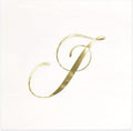 Gift Boutique 100 Gold Foil Monogram J Cocktail Napkins Disposable Paper Hand Towels for Wedding Baby Shower Holiday Party Powder Room Decor