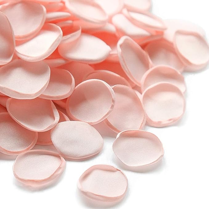 Floroom 300pcs Rose Petals Blush Faux Silk Flower Petals for Wedding Flower Girl Basket Pink Aisle Scatter Dinner Table Centerpieces Party Confetti Bridal Shower Romantic Night Decoration