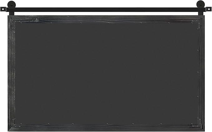 COGOOD Farmhouse Bathroom Mirror - 45 x 30 Large Rectangle Barn Door Mirror for Vanity, Bedroom, Living Room Wall Decor (Black)