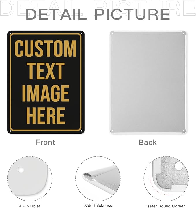 Custom Metal Signs - Personalized Signs for Office, Home, Bar - Indoor/Outdoor Use - 17"x12"