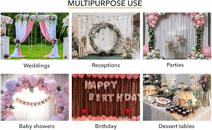 AK TRADING CO. 10 feet x 10 feet Mustard Gold Polyester Backdrop Drapes Curtains Panels with Rod Pockets - Wedding Ceremony Party Home Window Decorations