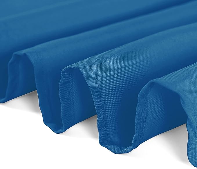 70 inch Round Tablecloth Washable Polyester Table Cloth Decorative Table Cover for Wedding Party Dining Banquet（70 inch, Mediterranean Blue）