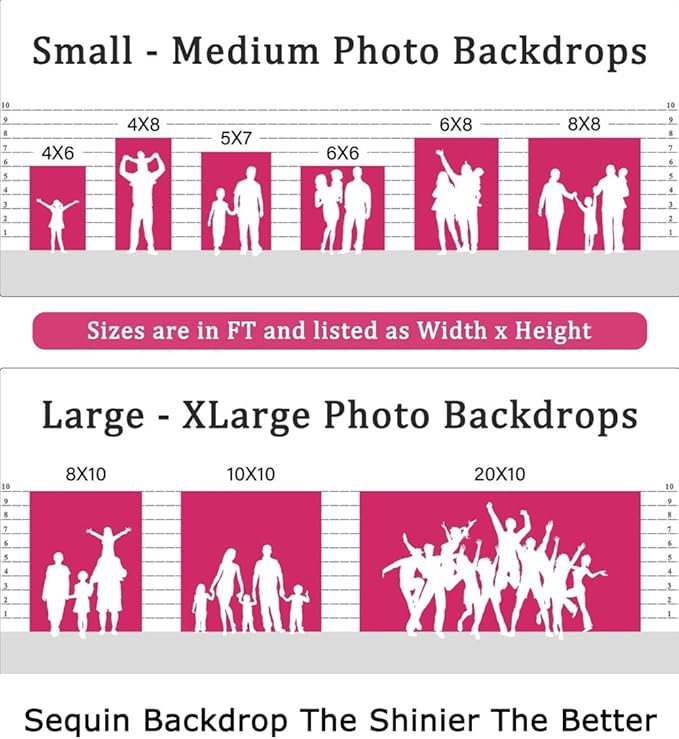 ShiDianYi Sequin-Backdrop Fuchsia 2 Panels 4FTx6FT Sparkle Wedding & Birthday Backdrop Hot Pink Sequin Curtains