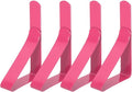 uxcell 4 Pack Tablecloth Clips, Stainless Steel Table Cloth Cover Clamps, 2.95" x 1.77" Windproof Holder Clips for Home Party Picnic Wedding Camping Dining Tables, Pink