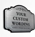 Custom Decorative Outdoor Metal Sign - Personalized Aluminum Driveway Sign, Waterproof, Made In USA - Design 2 Metallic Silver 10x7 In