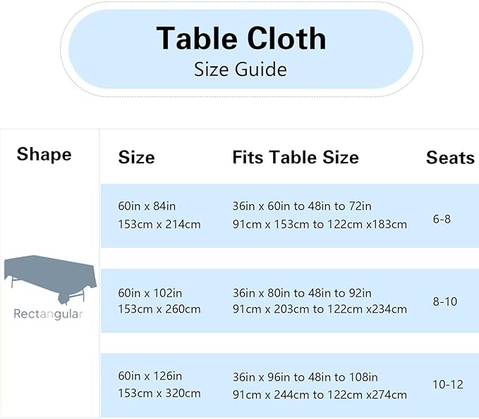 12 Pack White Table Cloth Rectangle Table 60 x 102 Inch Tablecloths for 6 Foot Rectangle Tables. Stain and Winkle Resistant Polyester Washable White Cloths for Parties