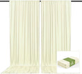2 Panels Beige Backdrop Curtain, 10 x 7 Feet Background Curtains for Parties, Weddings, Baby Showers, Bachelorette Halloween, Christmas Birthday Party Photoshoot Backdrop Curtains Decorations